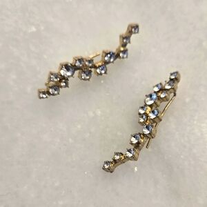 Baublebar Elegant Gold and Silver Crystal Crawler Earrings